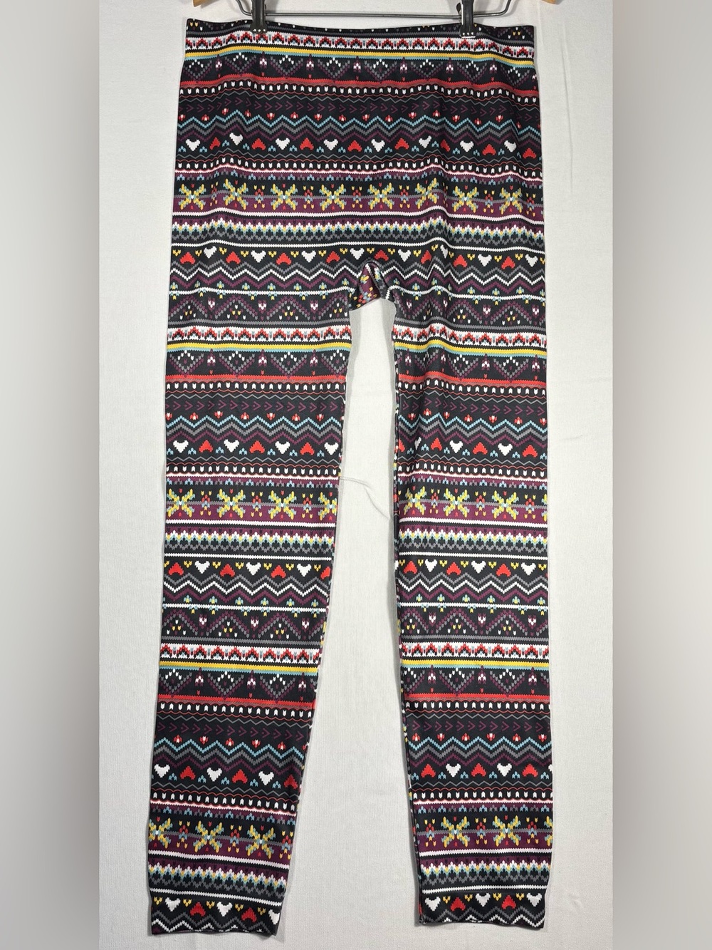 No Boundaries Women’s XL (15-17) Black Leggings with Multicolor Tribal Pattern
